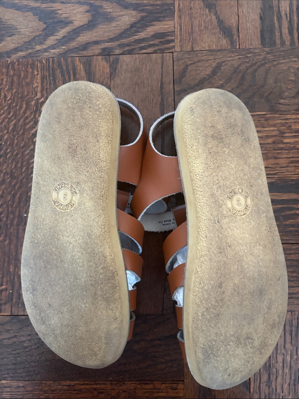 Salt Water Sandals by Hoy Brown Leather Woven Kids Sandals with Buckle - Picture 2 of 5